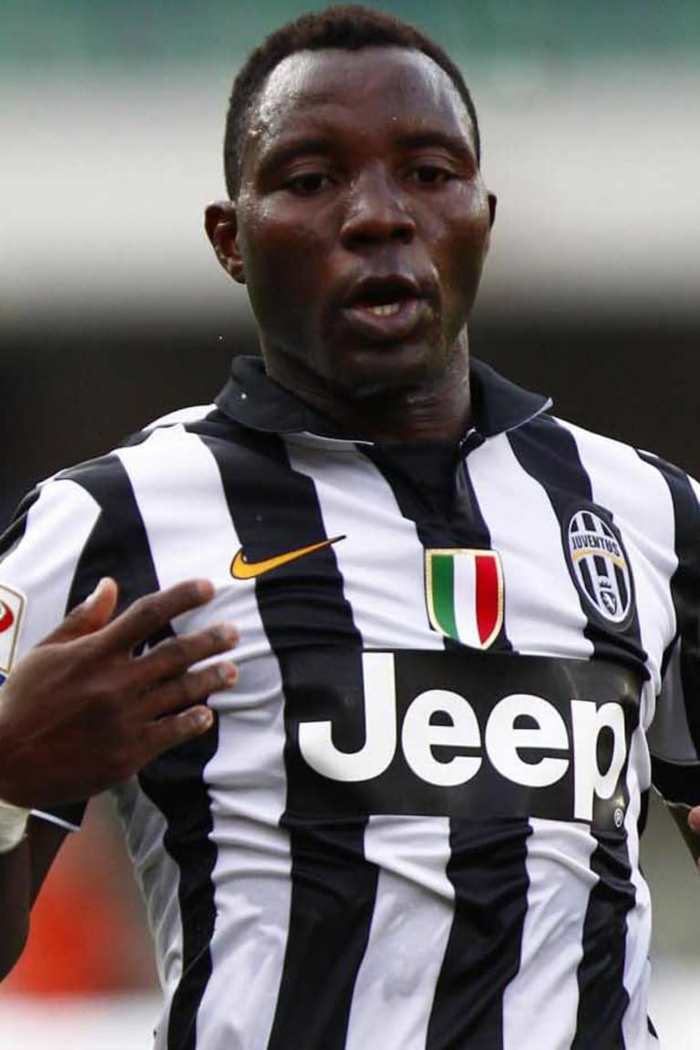 Asamoah sorride con il Ghana