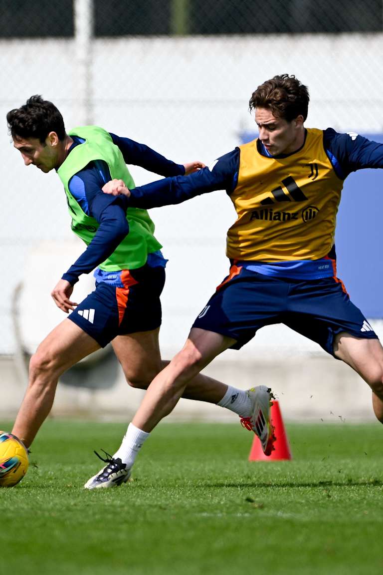 Juventus training towards Fiorentina