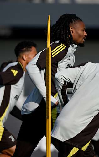 Juventus training ahead of UCL match against Aston Villa