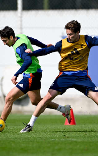 Juventus training towards Fiorentina